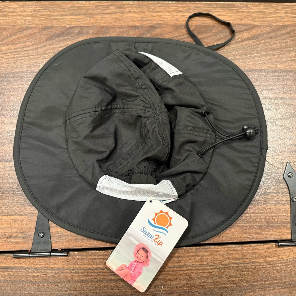 Kids Black Swim Hat